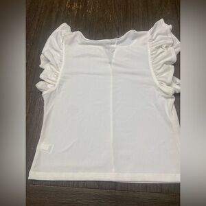 SO Goods For Life XS Flutter Short Sleeves Shear Top With Front Cutout